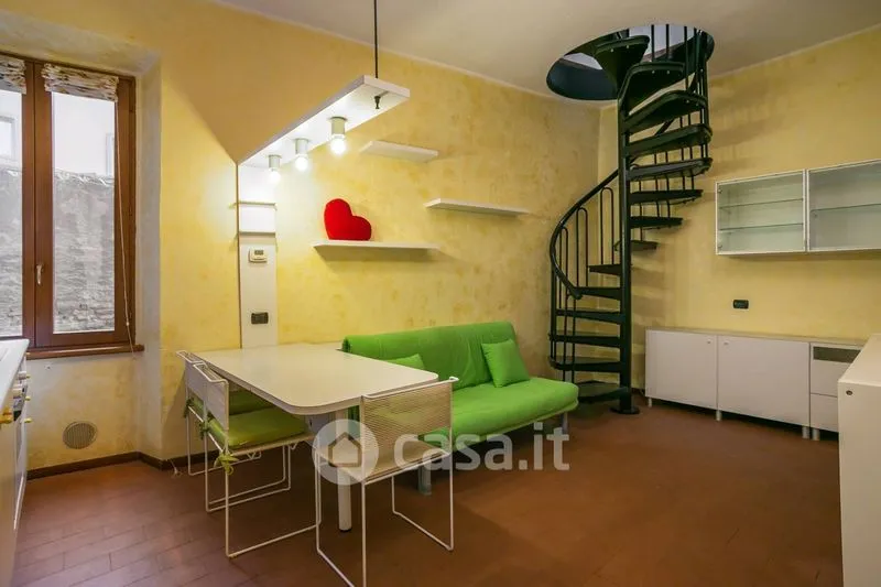 Living Room - Furnished Flat with Balcony in Bergamo's Città Alta