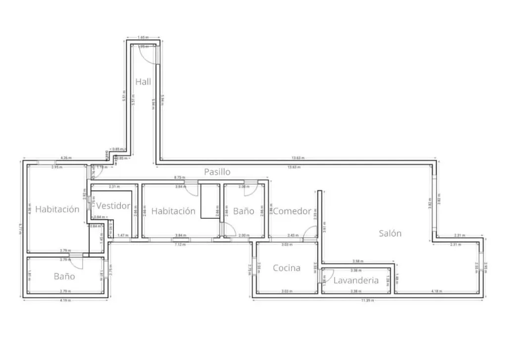 Plan - Luxury Apartment with High Ceilings in Madrid