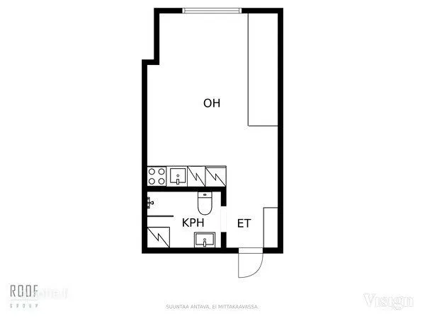 Plaan - Modern Studio Flat with Kitchenette in Harju, Helsinki