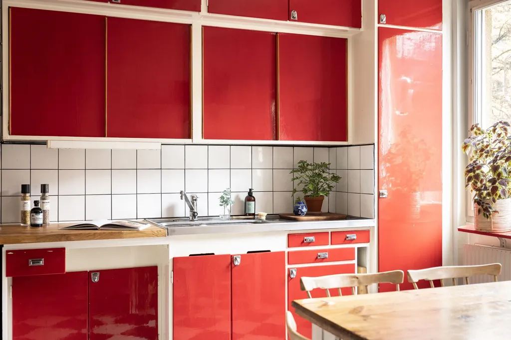 Kitchen - Funkis-Style Flat with Balcony in Årsta