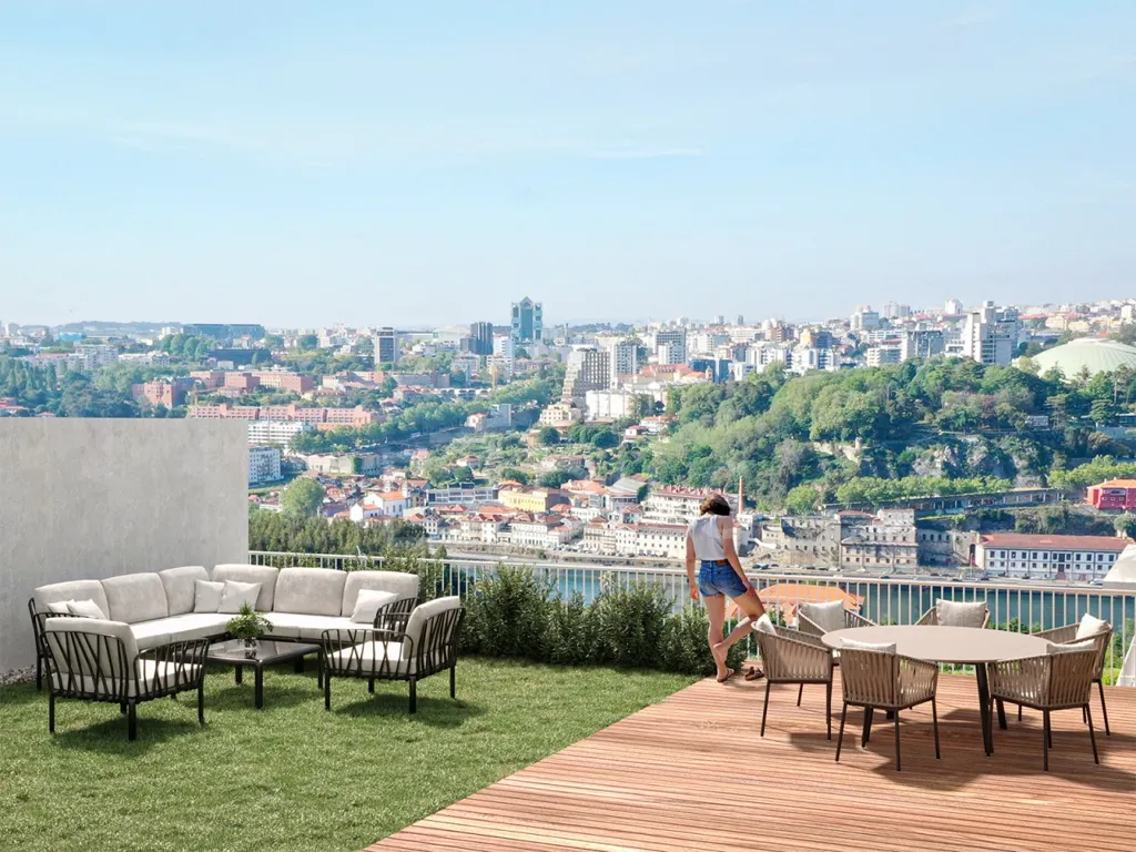 Terrass - T2 Apartment with River View in Vila Nova de Gaia