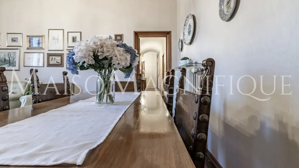 Dining Room - Historic Apartment with Views in Bologna Centre