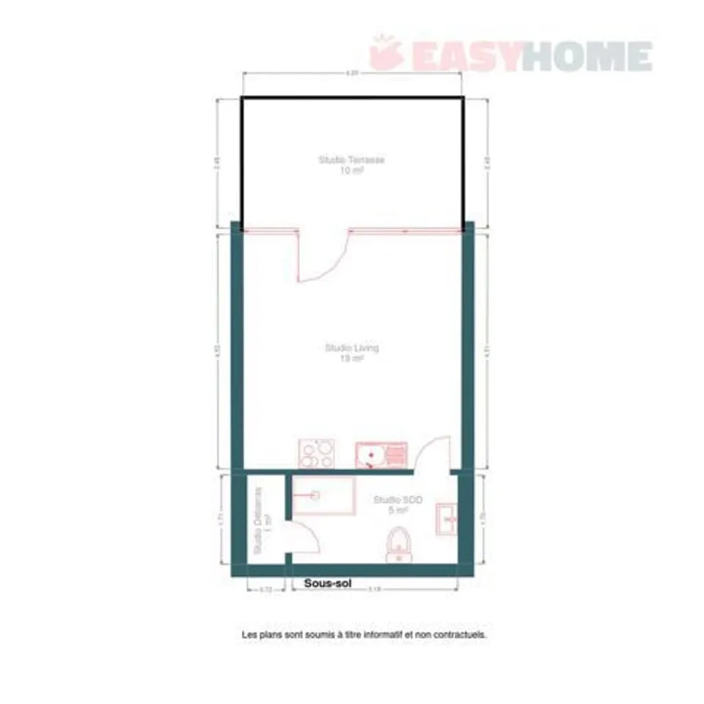 Plan - Duplex et Studio dans Domaine de Villégiature à Malmedy