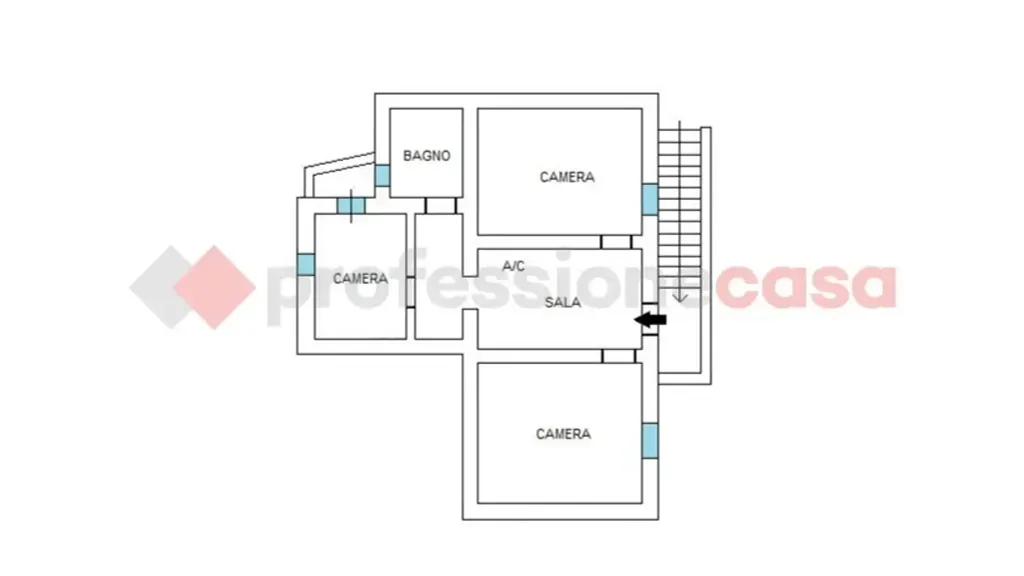 Plaan - Apartment with Balcony in Lanuvio