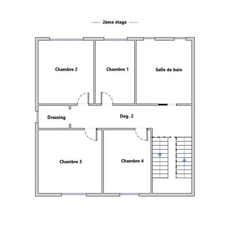 Plaan - Triplex with Garden Access in Paris 19