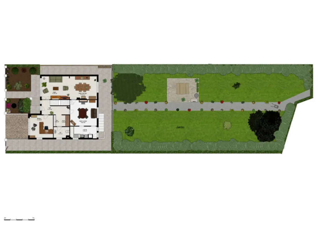 Plan - Maison d'Architecte avec Terrasse à Châtelet