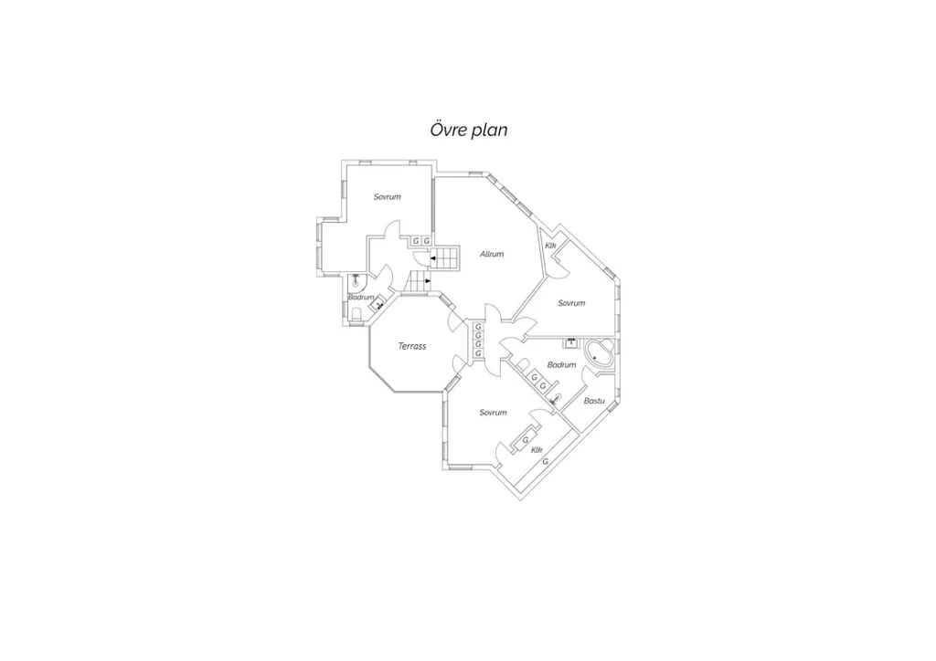 Plan - Architectural Villa with Sea View in Södra Näs