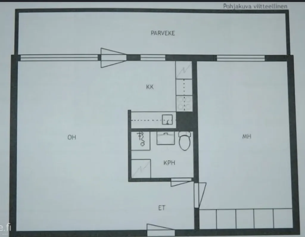 Plaan - Apartment with Balcony in Nummela, Vihti