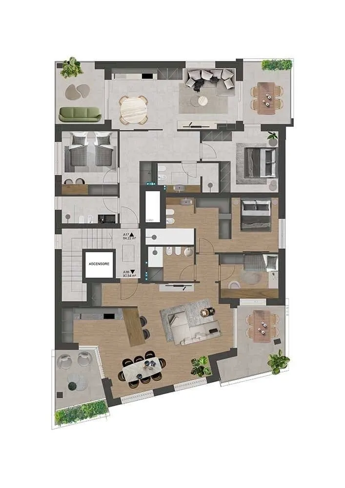 Plan - Luxury Apartment with Sea View in Gabicce Mare