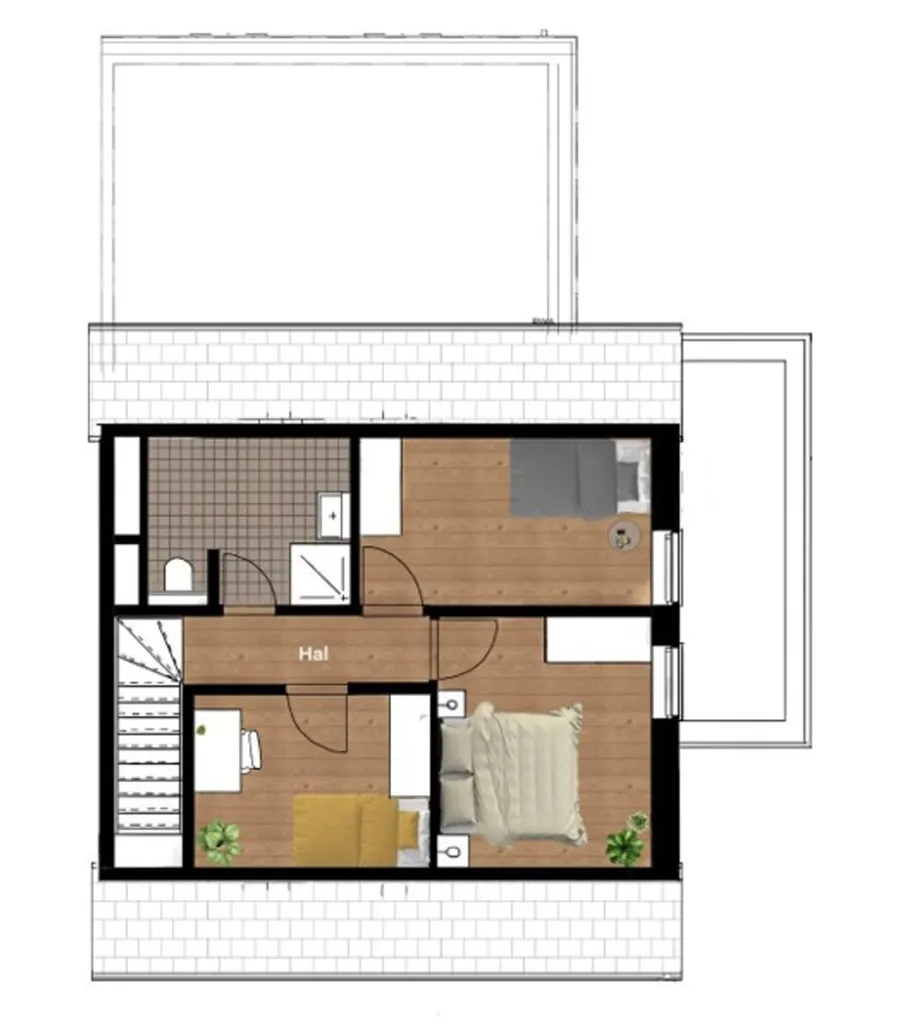 Plan - Duplex Luxueux avec Terrasse à Proximité de la Nature