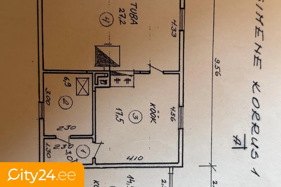Floor Plan - Detached House with Garage in Jürimõisa