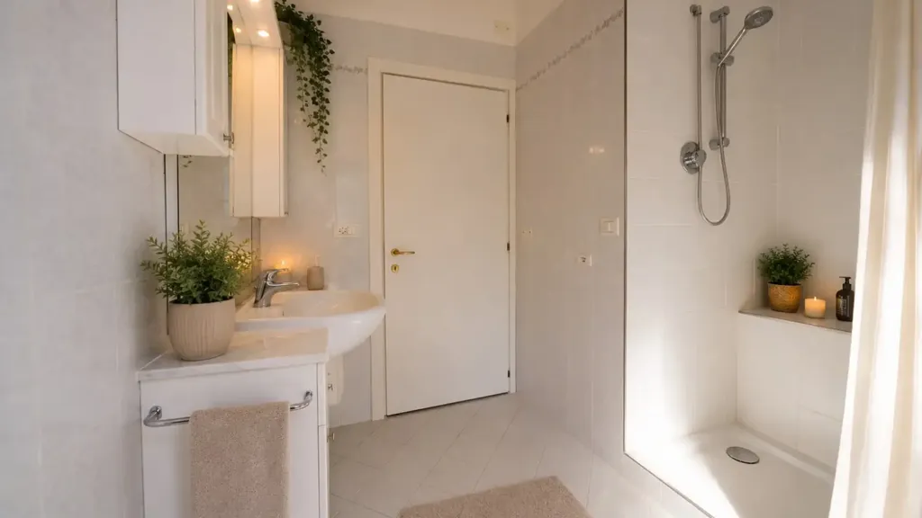 Salles de bain - Quadrilocale with Balcony and Garage in Certaldo