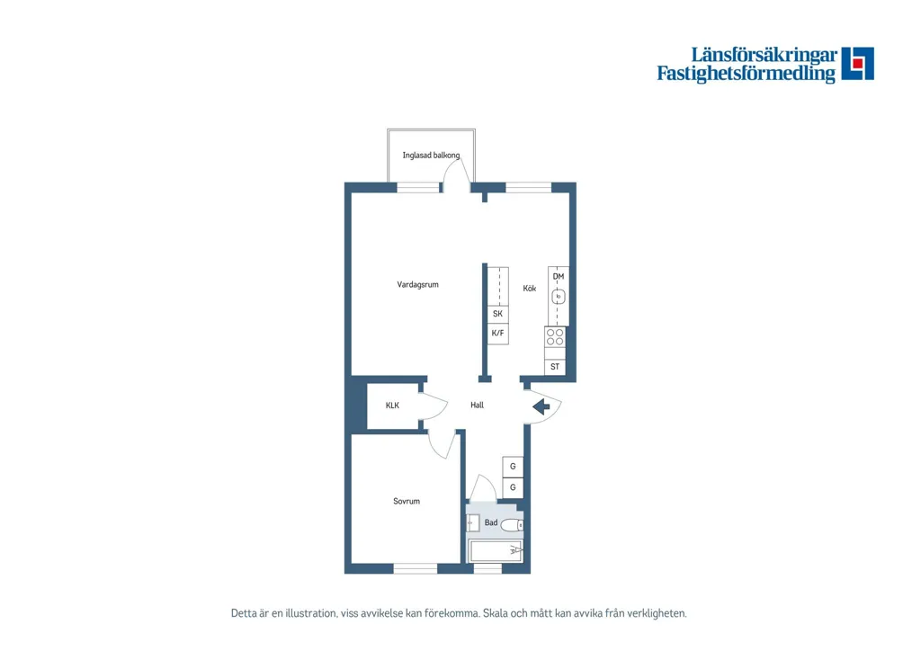 Plan - Apartment with West-Facing Balcony in Södermanland