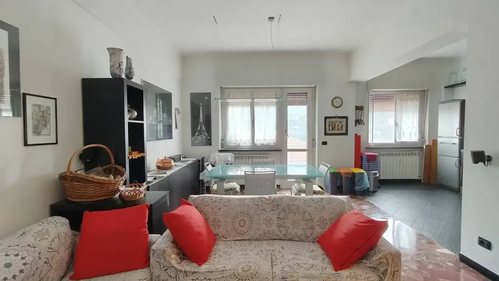 Living Room - Panoramic Apartment with Balconies in Genoa