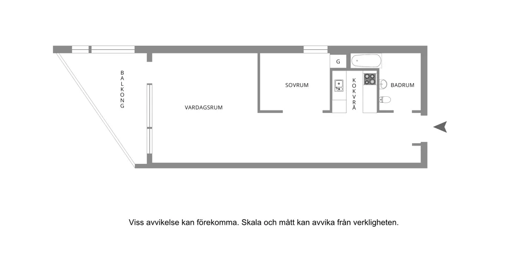 Plan - Renovated Apartment with Balcony in Östermalm