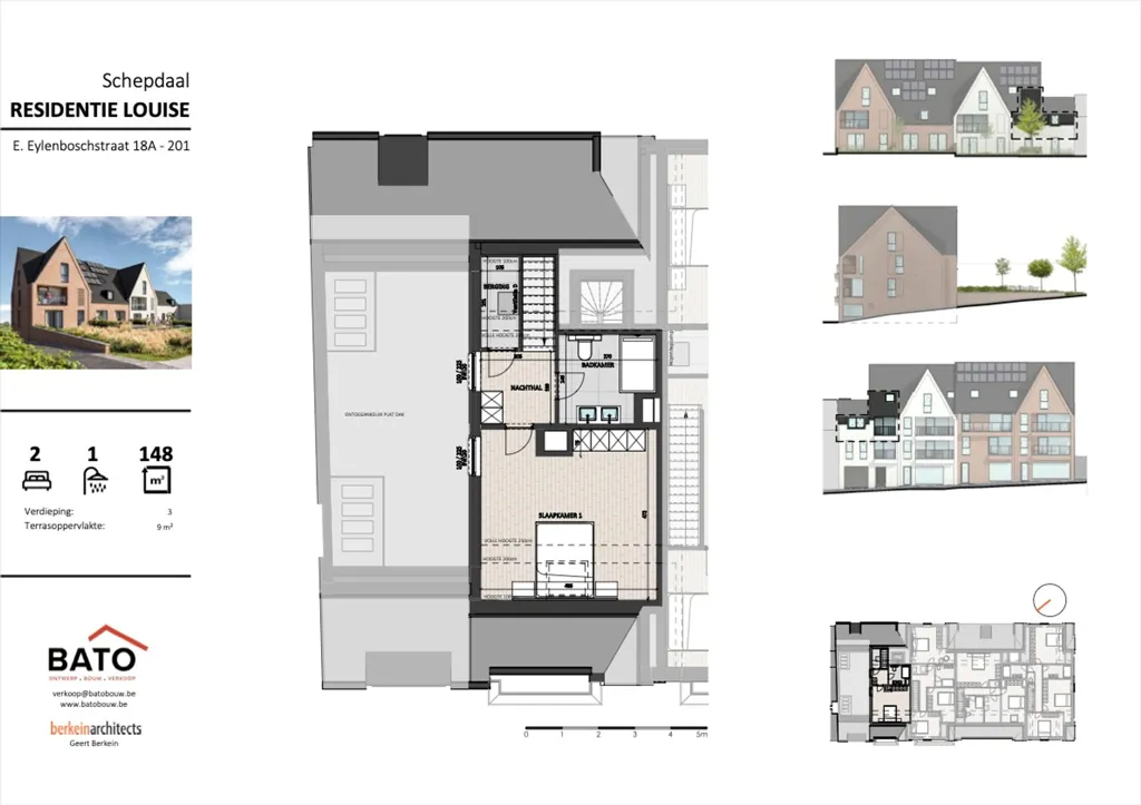 Duplex Apartment with Market View in Dilbeek