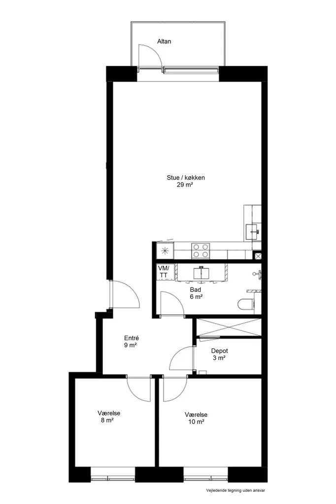 Plaan - Apartment with Elevator in Risskov