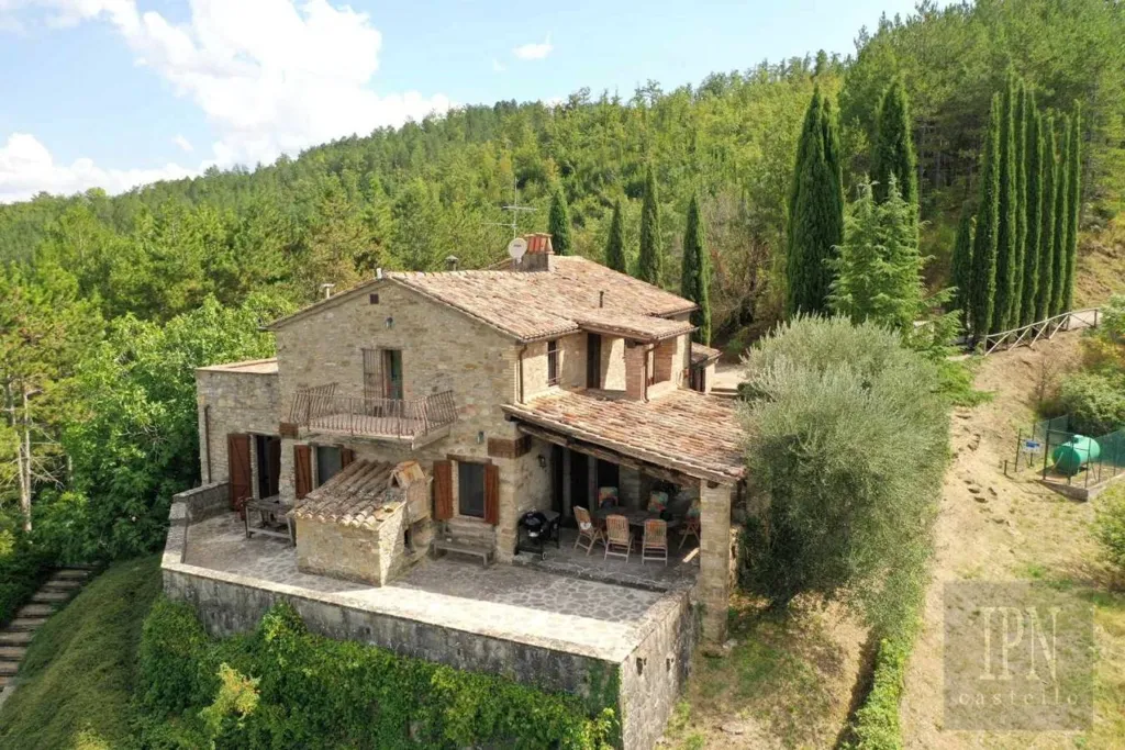Vue aérienne - Country House with Pool in Pietralunga, Umbria