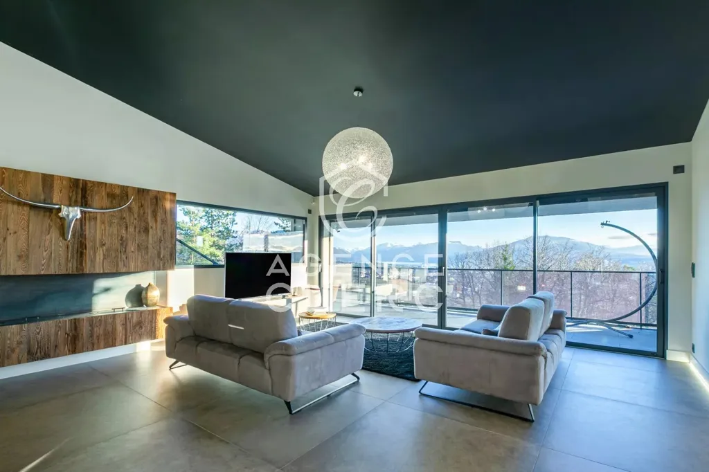 Séjour - Villa Contemporaine avec Vue Lac à Pringy