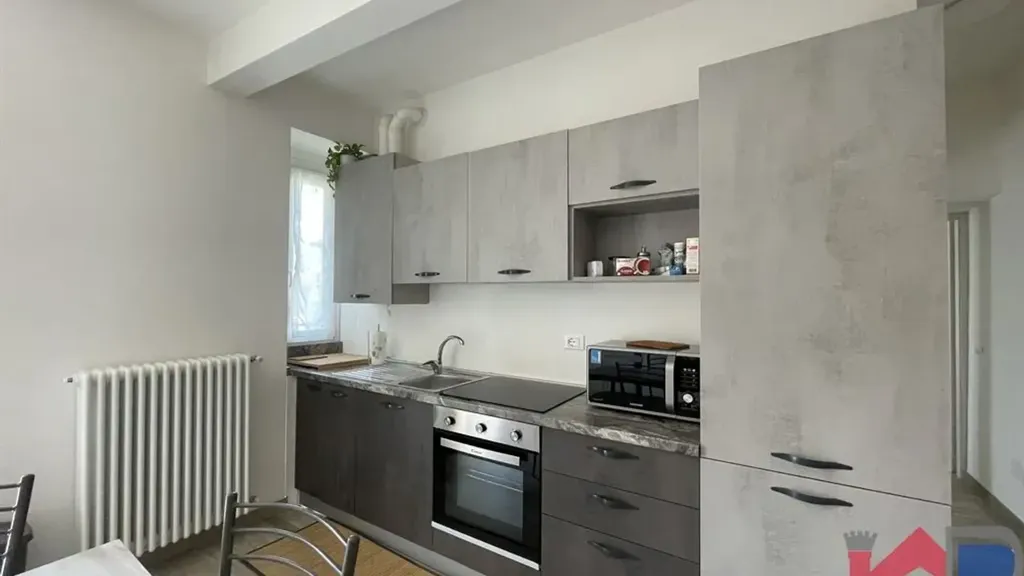 Cuisine - Modernised Apartment with Balcony in Vercurago