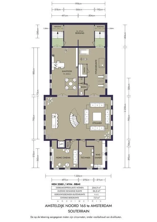 Floor Plan - Villa with River View on Amsteldijk Noord