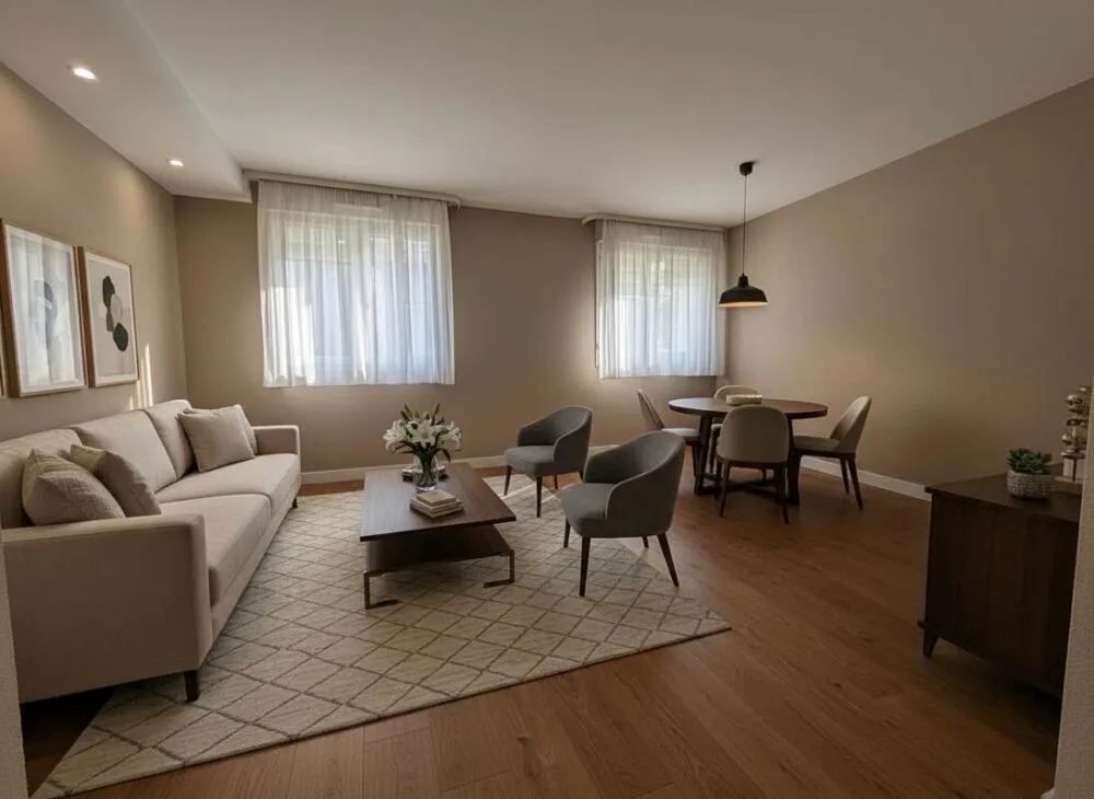 Living Room - Converted Flat with Private Garage in Belfort
