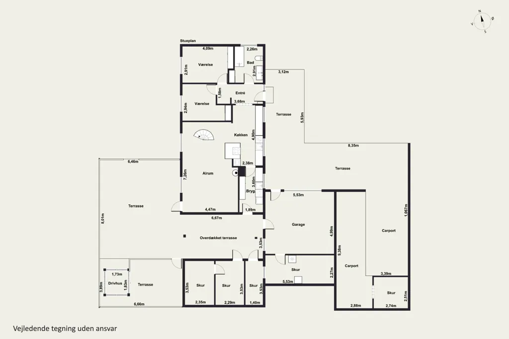 Plan - Villa with Terrace in Rosilde, Nyborg