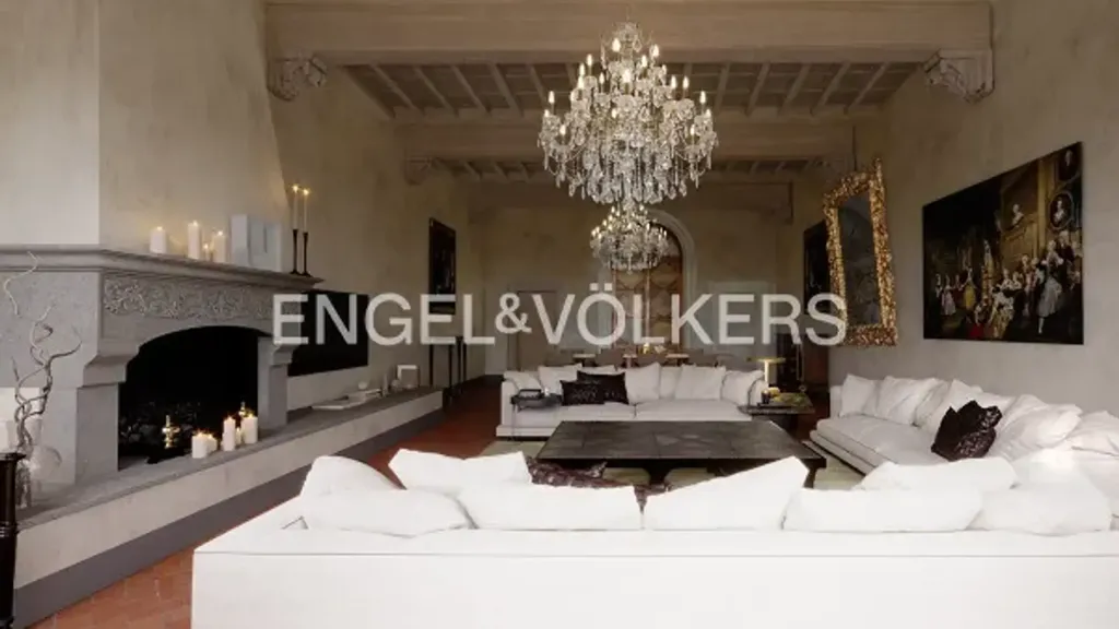 Séjour - Historic Villa Apartment with Garden in Settignano