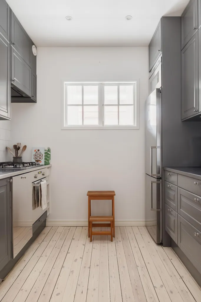 Köök - Twin-Unit Flat with City Views in Vasastan