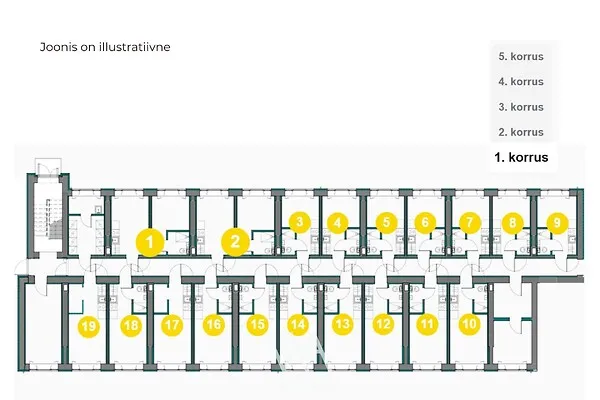 Plan - Flat with Central Heating in Keila, Harju County
