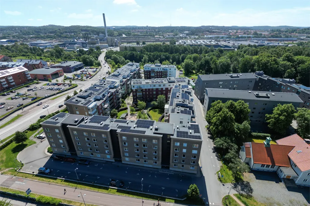 Vista aerea - Efficient Two-Bedroom Flat with South-Facing Balcony in Gothenburg