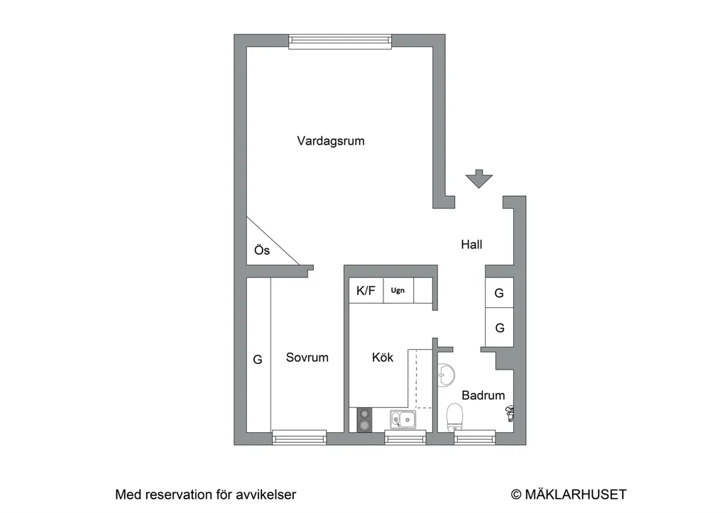 Appartement 2 pièces à Stockholms kommun