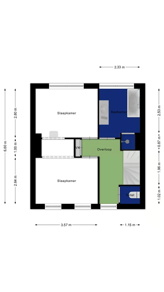 Plan - End-Terrace House with Multifunctional Annex in Tweelingstad