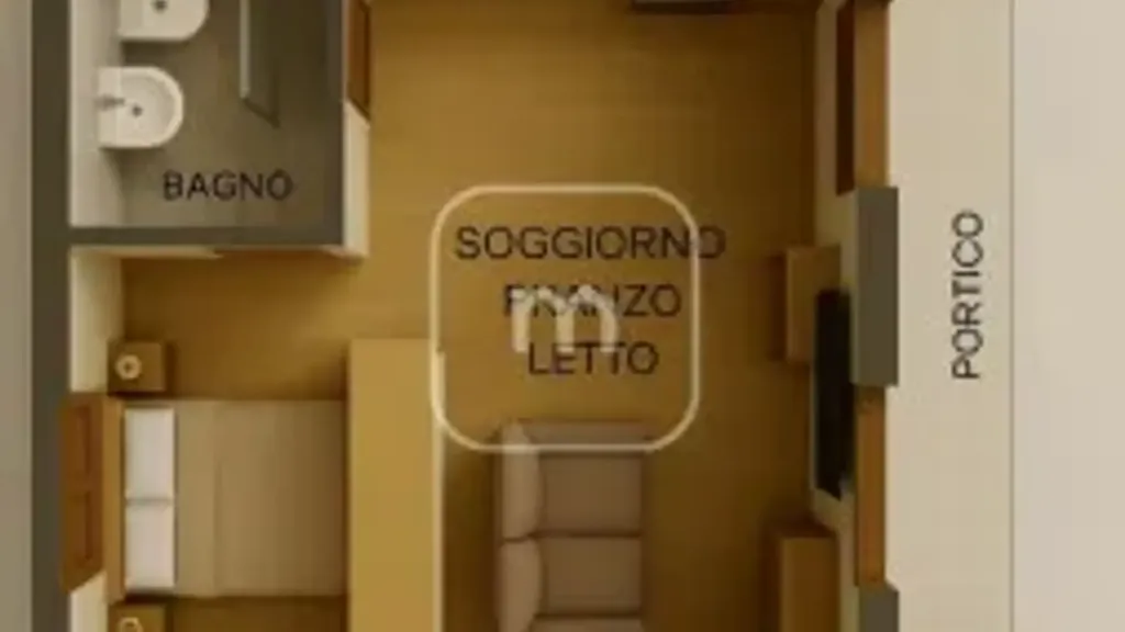 Plan - Rustic-Style Flat with Balcony in Guidonia