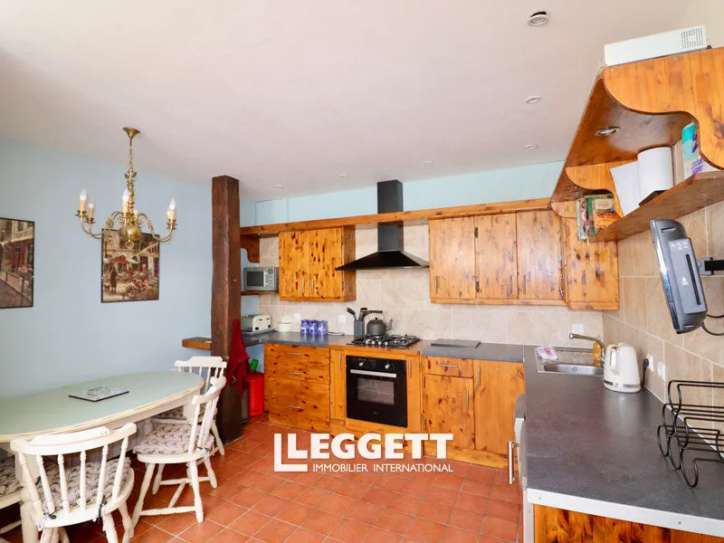 Cucina - Two Stone Houses with Pool in Montbron