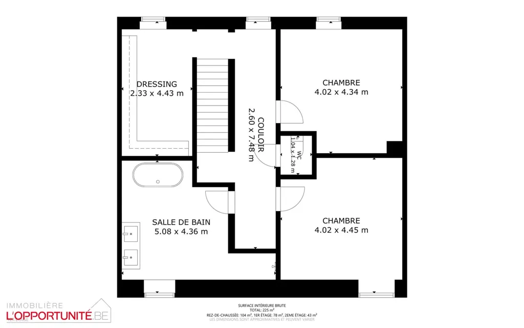 Floor Plan - Renovated 3-Faced House in Romerée