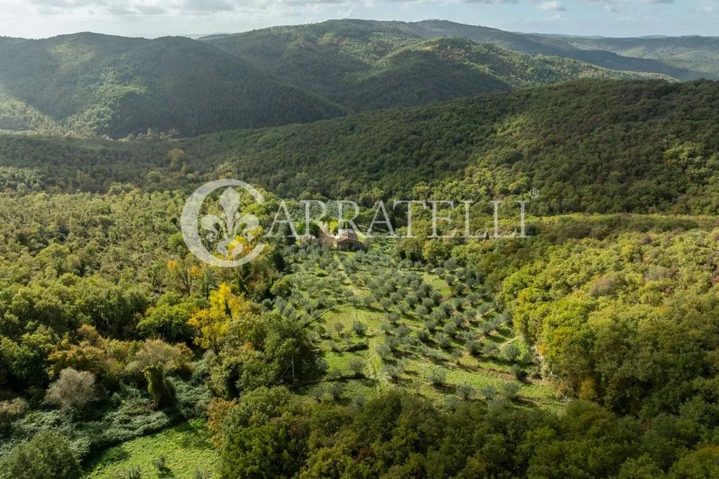 Vue aérienne - Luxury Villa with Panoramic Pool in Laterina