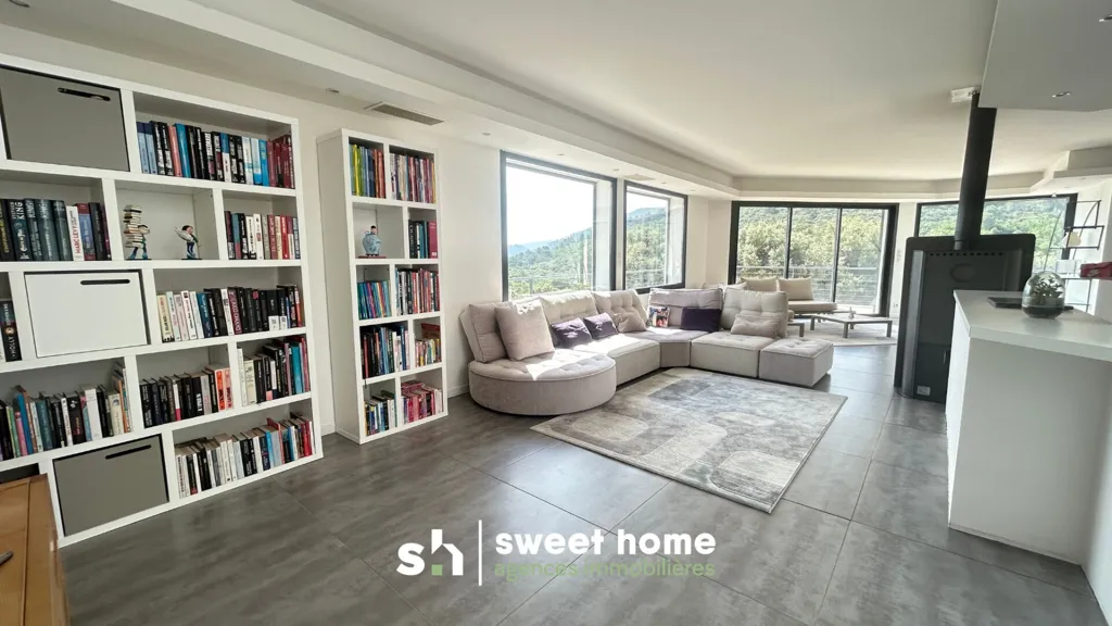 Soggiorno - Modern Villa with Panoramic View in Néoules