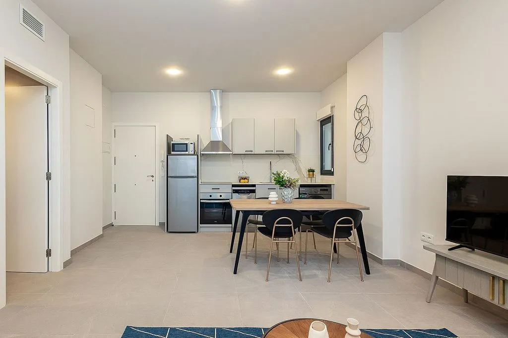 Living Room - Modern Flat with Balcony in Nou Moles, Valencia