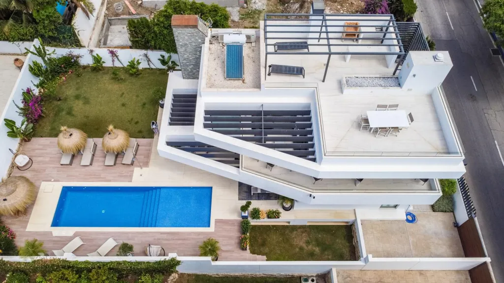 Vue aérienne - Luxury Villa with Private Pool in Marbella