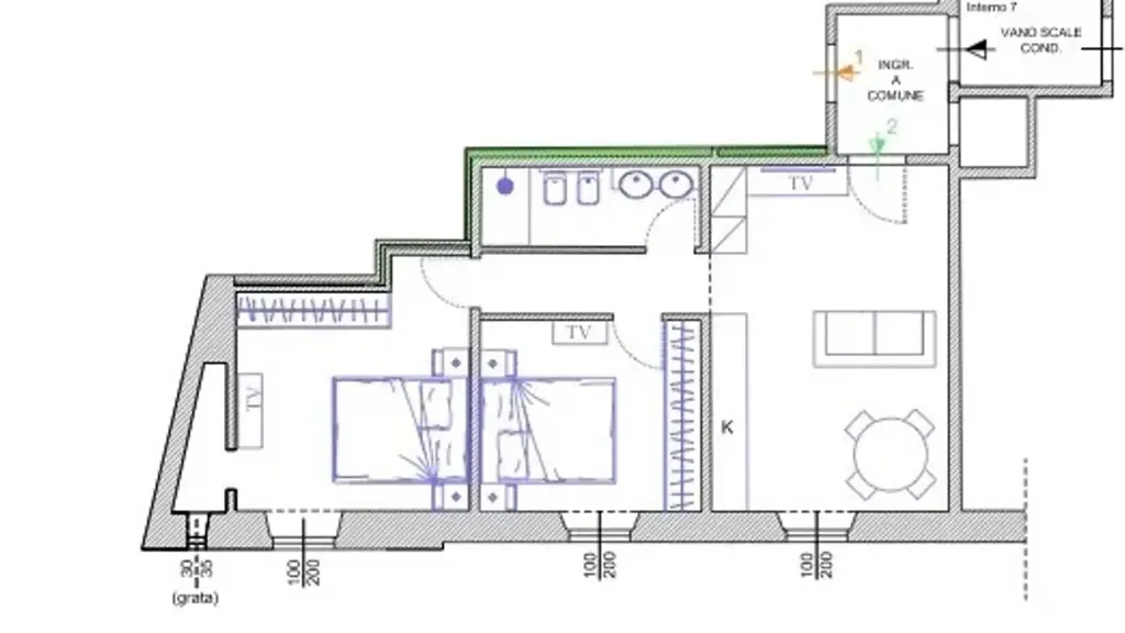 Plaan - Rustic Trilocale with Terrace in Florence