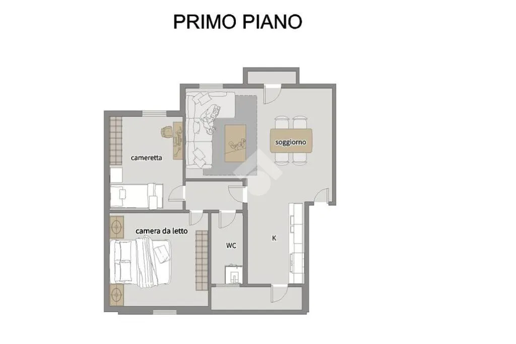 Plan - Bright 3-Room Apartment with Balcony in San Severo