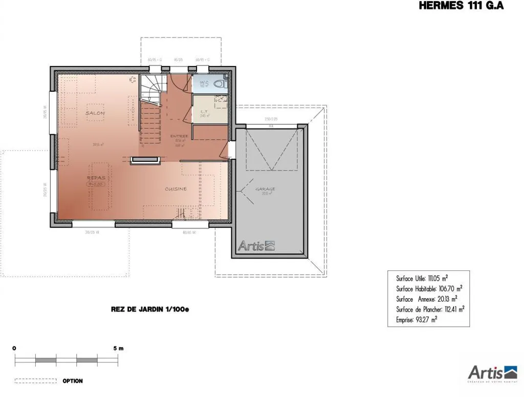 Planimetria - New Artis-Style House in Champanges