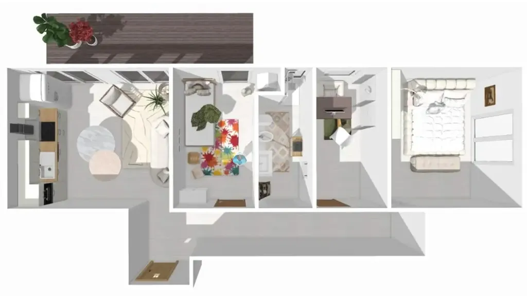 Plaan - Rustic-Style Flat with Balcony in Milan