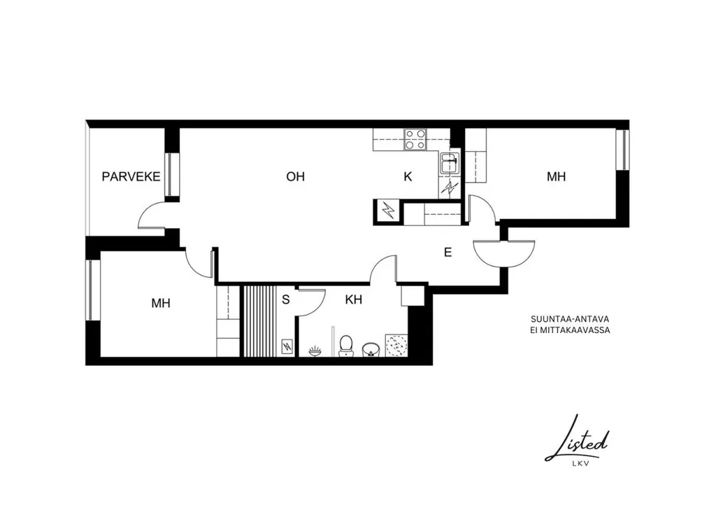Plaan - Modern Flat with Sauna and Balcony in Kivistö