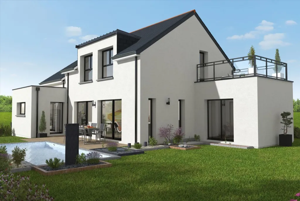 Contemporary House with Garden in Querrien