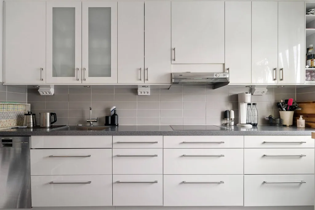 Kitchen - Renovated Apartment with Balcony in Södermanland