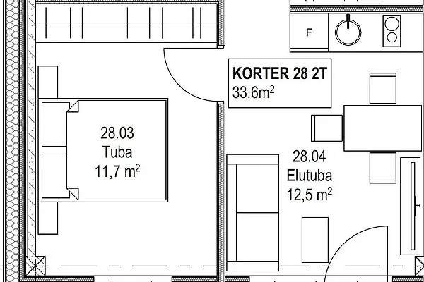 Plaan - 2-toaline korter Maardus, Avar 8