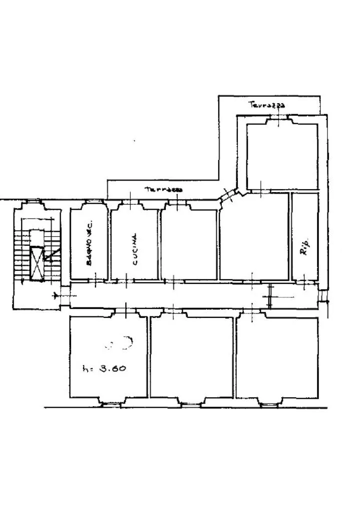 Floor Plan - Period Apartment with Balcony in Florence