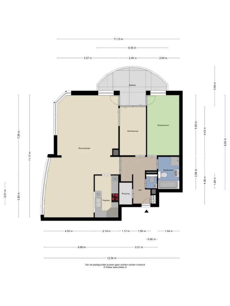 Plan - Spacious Corner Apartment with Balcony in Zoetermeer